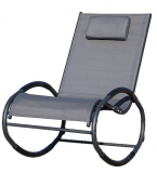 Black Iron Frame Rocking Chair