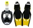 Body Glove Aire Full Face Snorkel and Fins Set for Adults