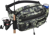 CVLIFE Fishing Tackle Bag Waist Pack with Rod Holder