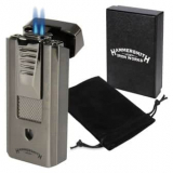 Hammersmith Delta Double-Flame Torch Lighter w/ Punch Cutter
