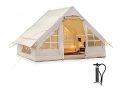 Inflatable Camping Tent w/ Pump and Mesh Windows and Doors