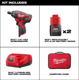 Milwaukee Brushed Battery Operated Screwdriver Kit