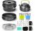 Odoland 15pcs Camping Cookware Mess Kit