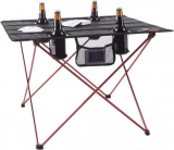 Outdoor Folding Camp Table with 4 Cupholders