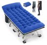 Portable Folding Camping Cot w/ 2-Sided Mattress