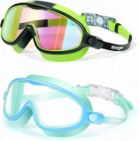 Seago Swim Goggles 2 Pack Wide View for Kids