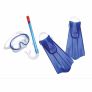 Speedo Kids’ Aqua Quest Swim Mask, Snorkel + Fins Set