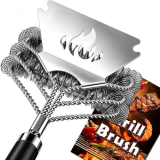 TNTOR stainless steel spiral Bristle Free BBQ Grill Brush w/ Scraper